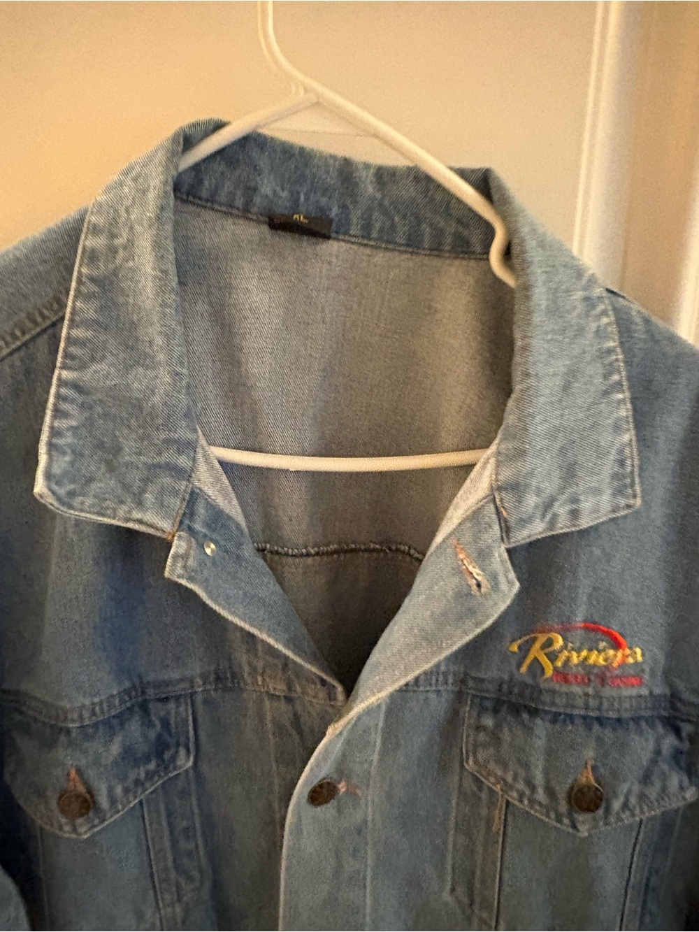 Vintage Vegas Riviera Casino Denim Jacket - Picture 4 of 16